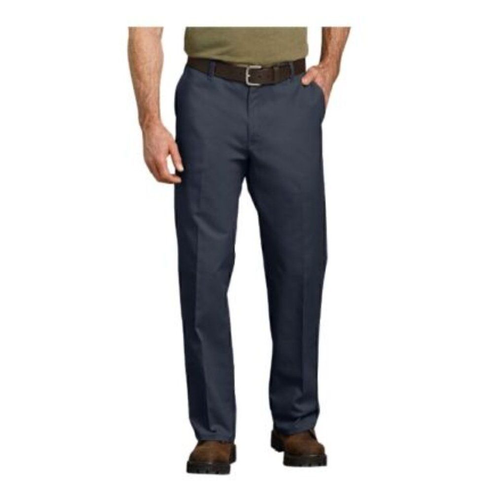 Dickies Work Pant Men's Relaxed Fit Straight Leg Flex Dark Navy 38 X42‎